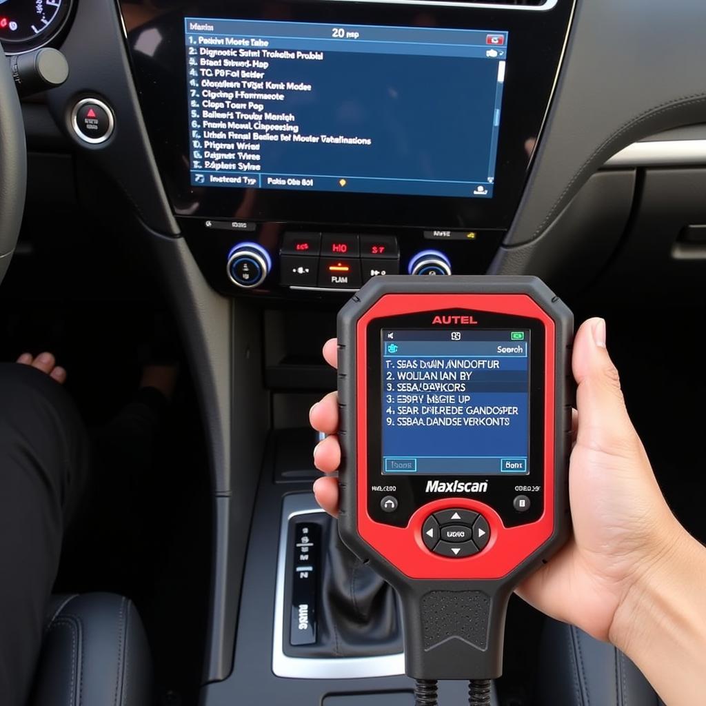 Autel MaxiScan MS309 OBD2 Scanner in Use