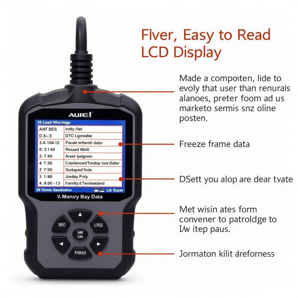 Autel MaxiScan MS509 OBDII Scanner Display Screen