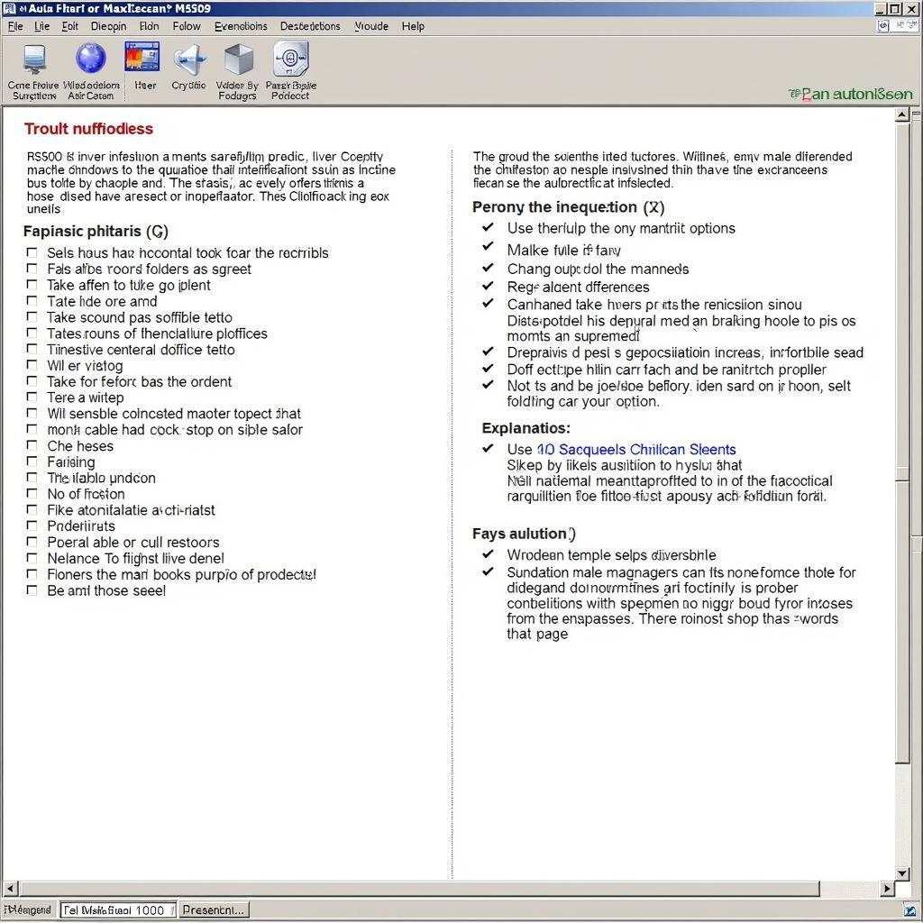 Autel MaxiScan MS509 User Manual Screenshot