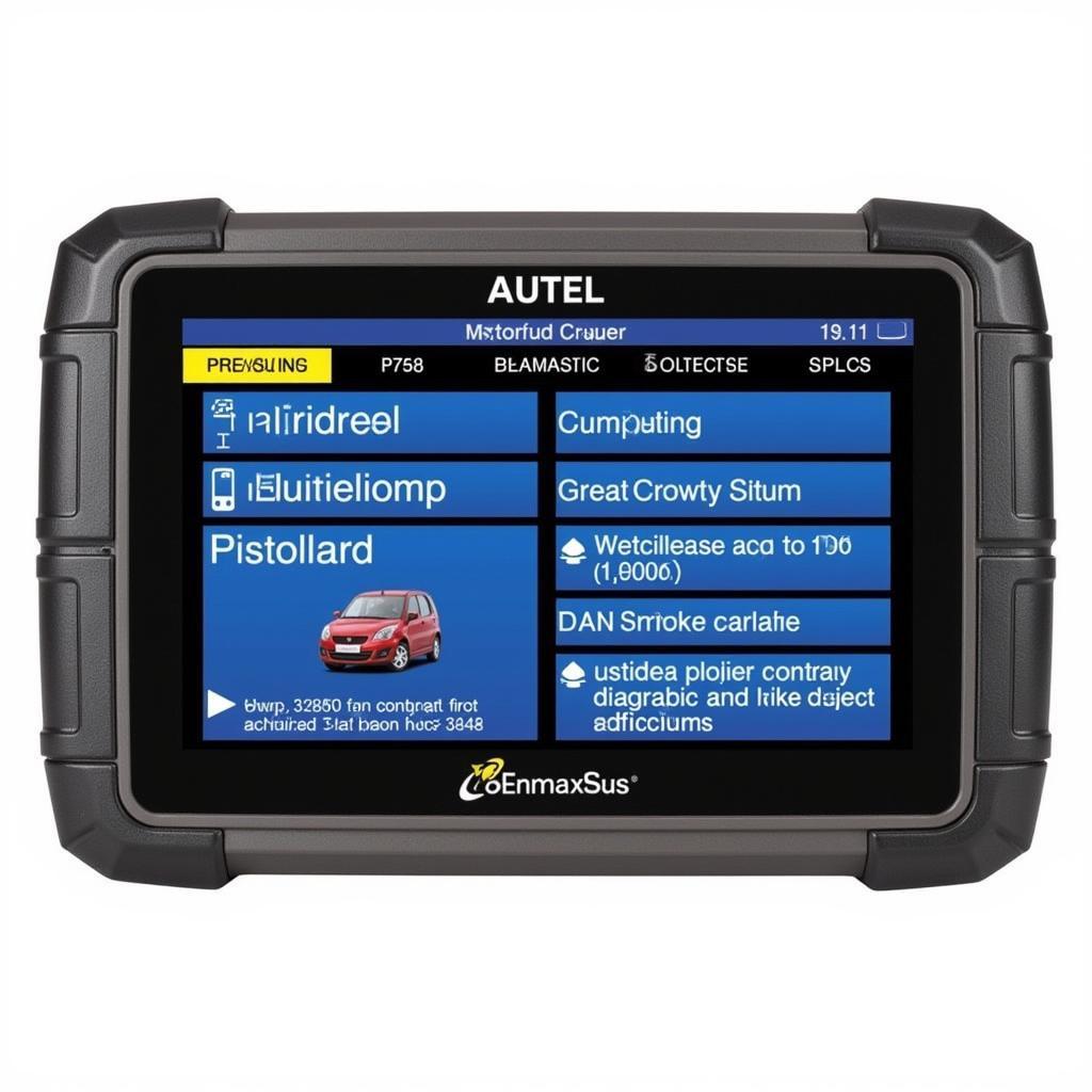 Autel MaxiSys 906BT User Interface Displaying Diagnostic Information