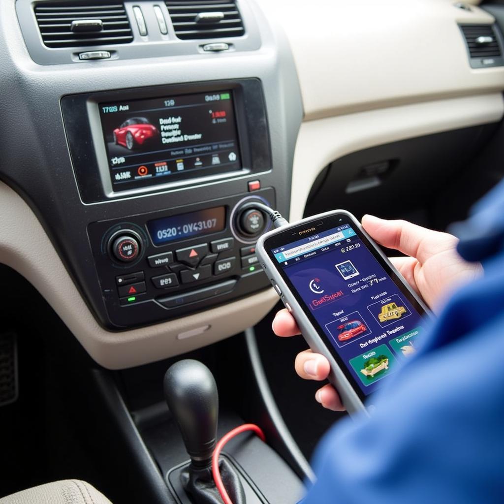 Autel MaxiSYS 909 Performing Diagnostics on a Car