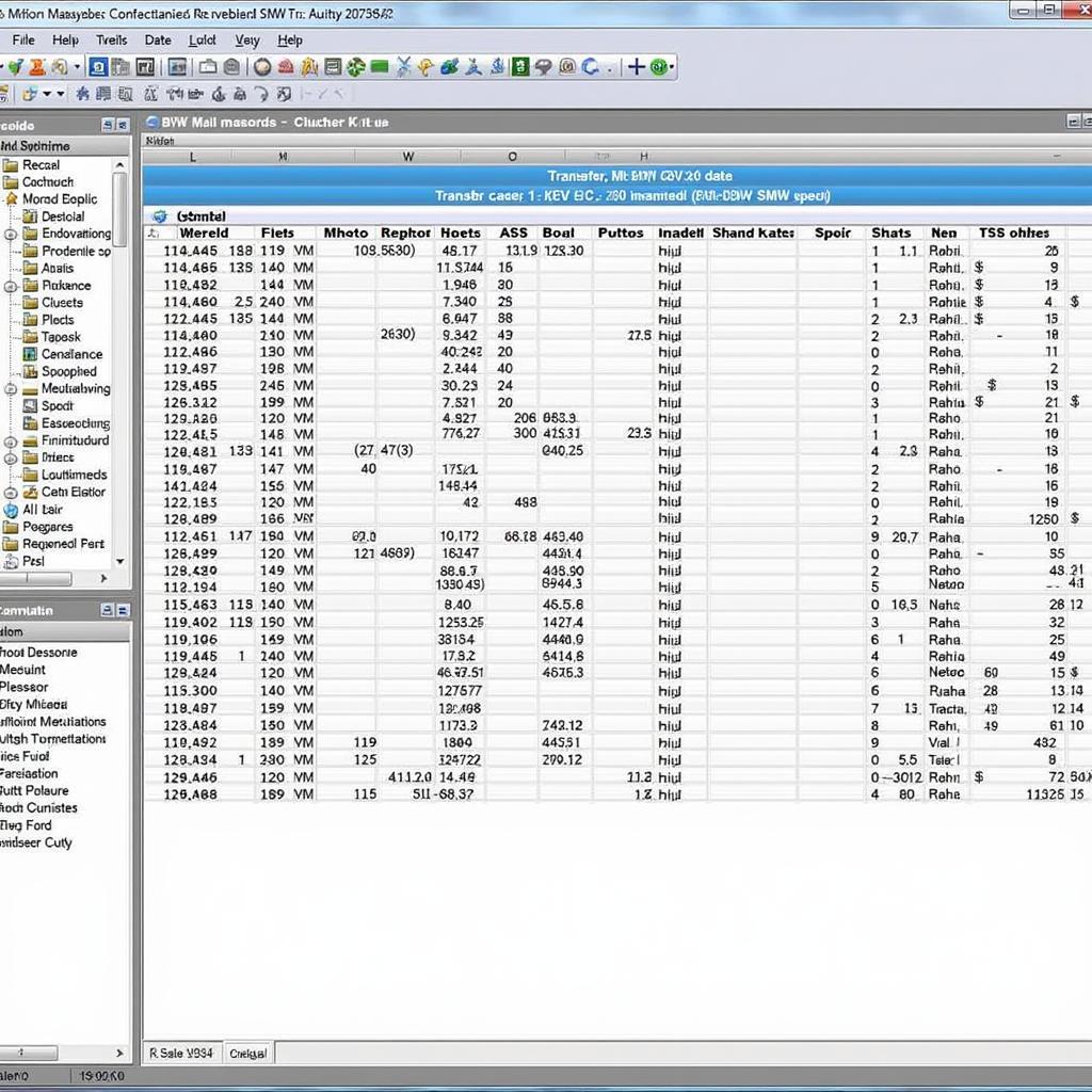 Autel MaxiSys displaying diagnostic data from a BMW transfer case