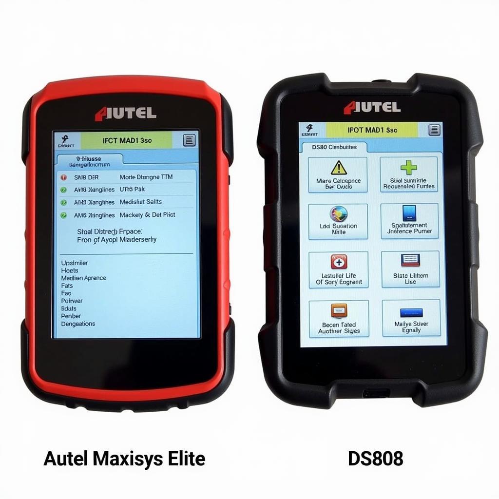 Autel Maxisys Elite and DS808 Diagnostic Screens Comparison