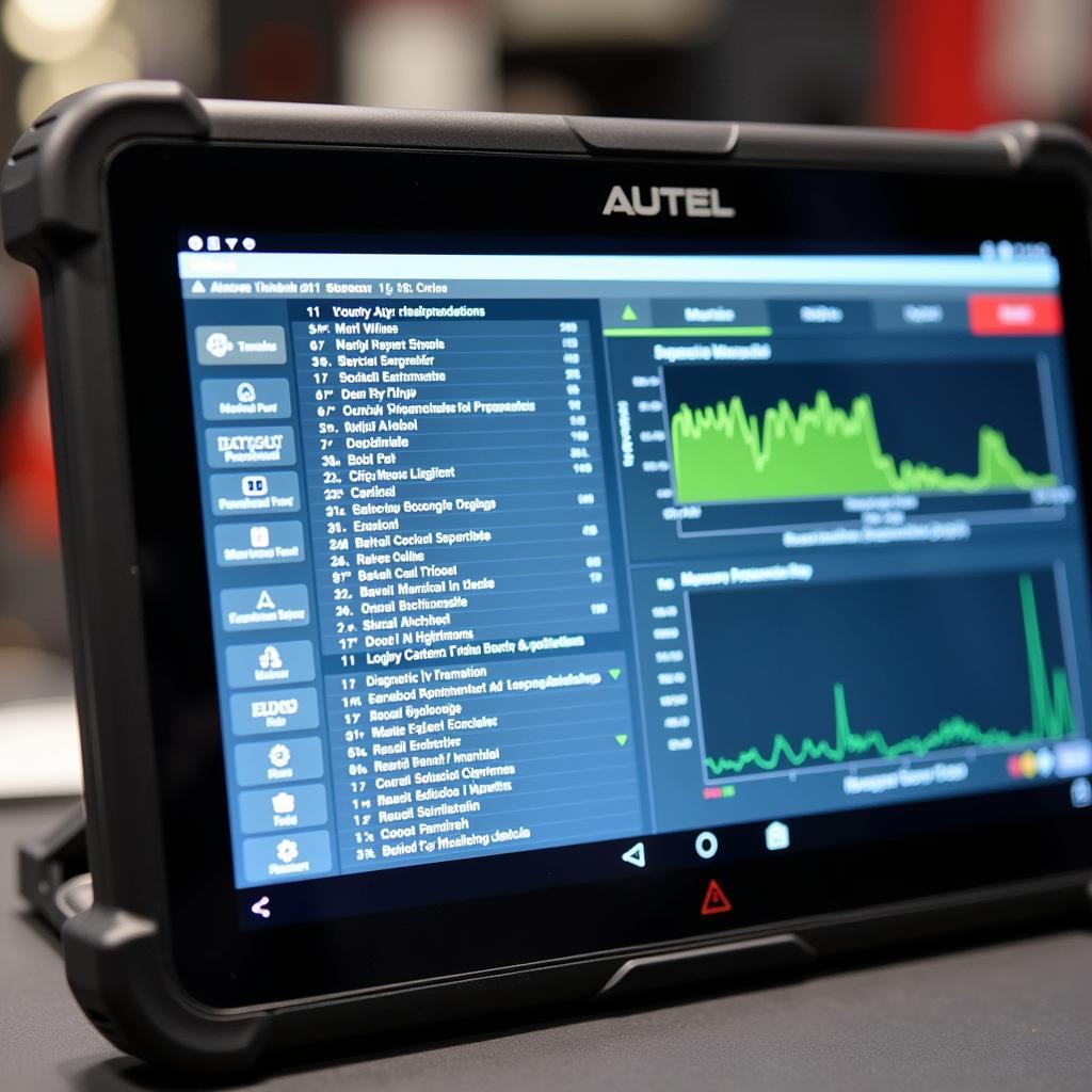 Autel Maxisys Elite Interface Displaying Diagnostic Data