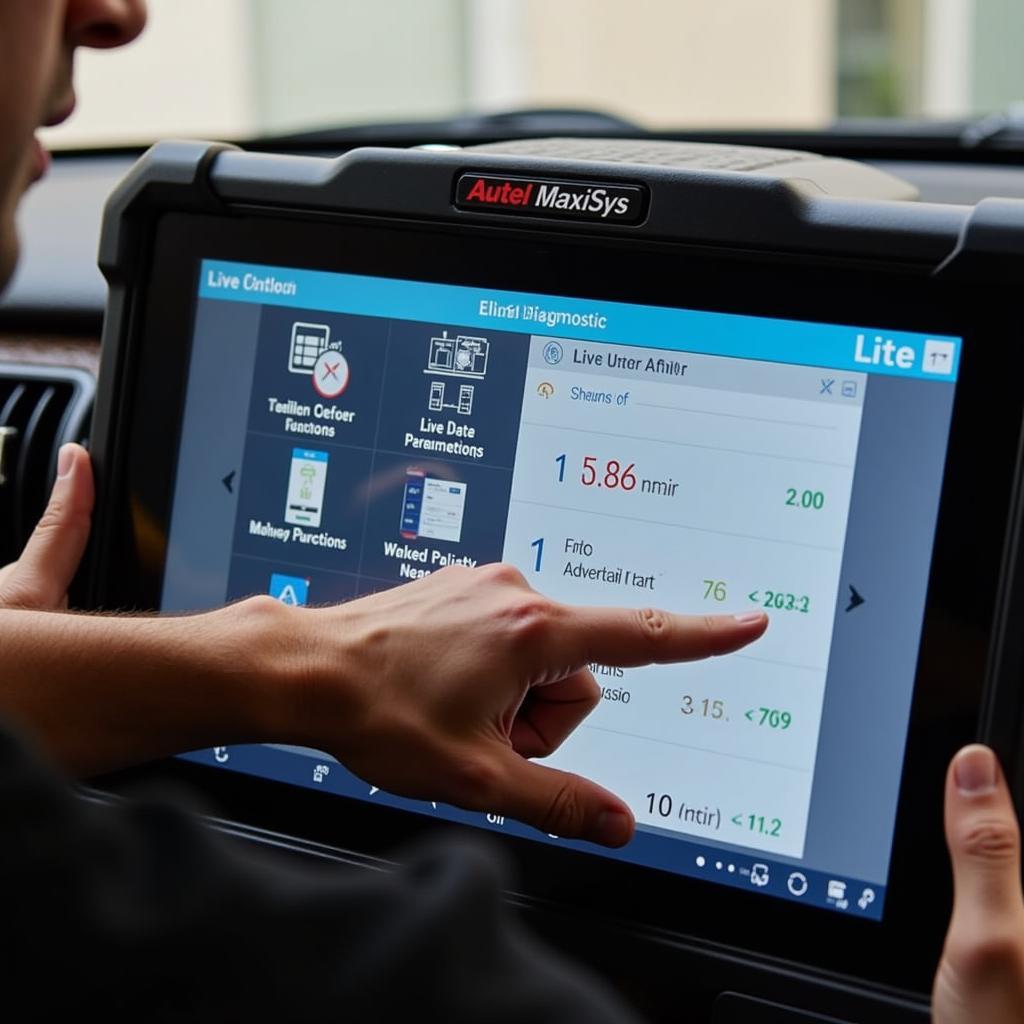 Autel MaxiSys Elite Professional User Interface