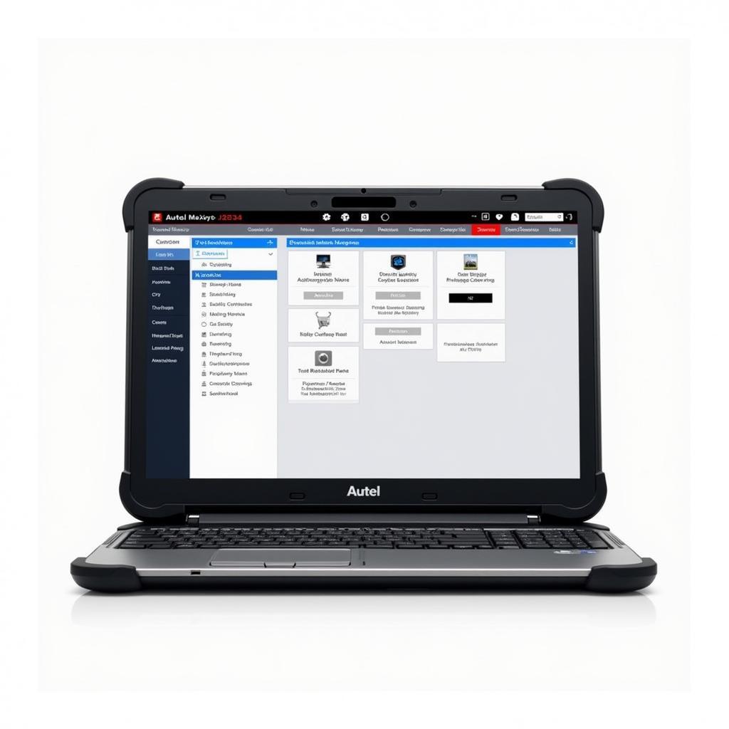 Autel MaxiSys J2534 Software Interface on Laptop