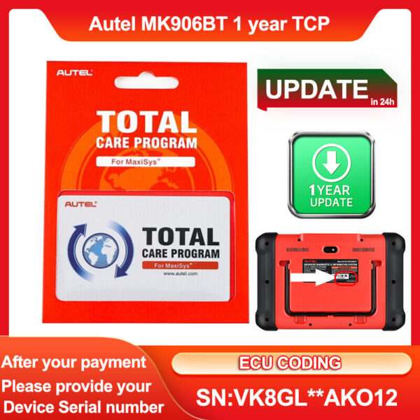 Autel MaxiSys MK906BT [ One Year ] Update Service TCP Card Program