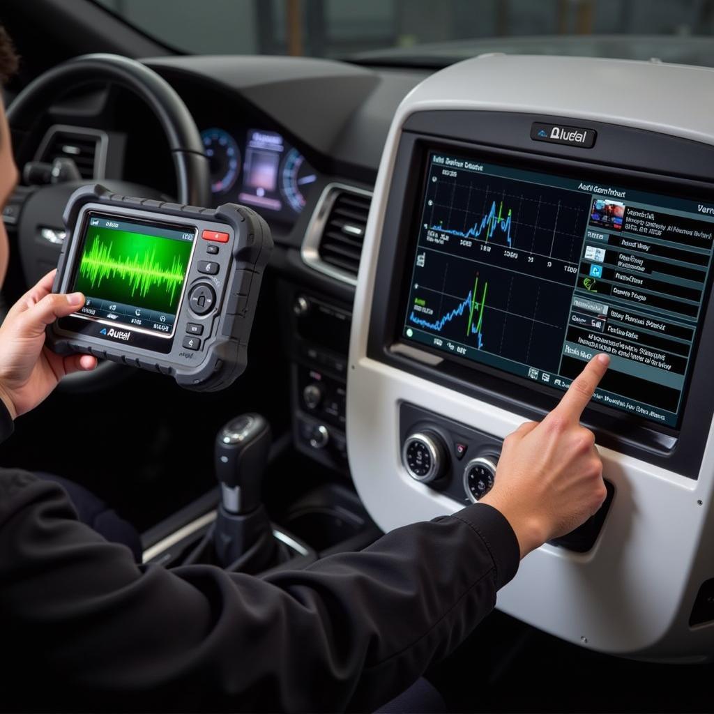 Autel MaxiSys MS906 Diagnostic Tool in Use