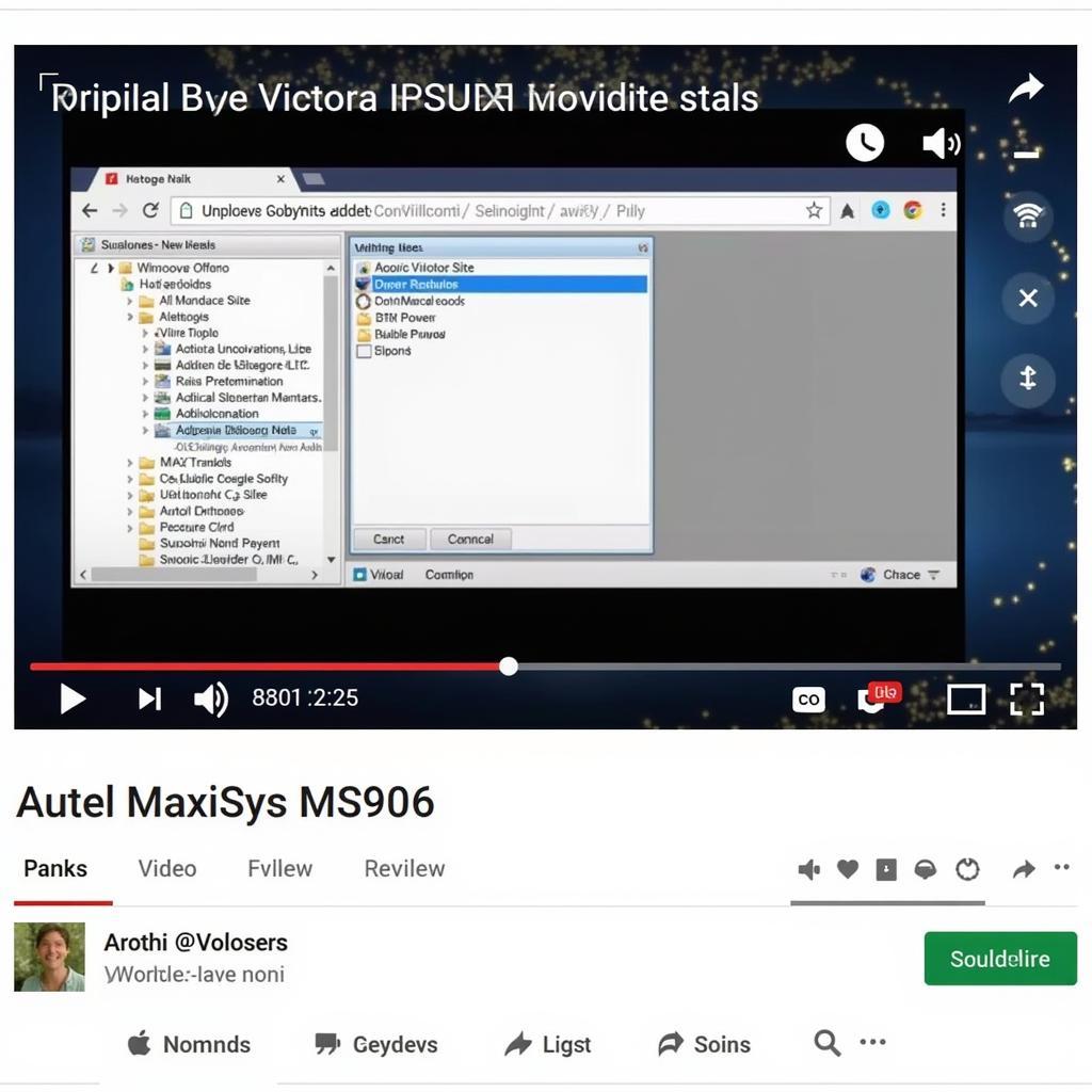 Autel MaxiSys MS906 YouTube Tutorial Video Screenshot