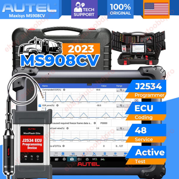 Autel Maxisys MS908CV Maxisys CV Diesel Truck Heavy Duty Commercial Scanner Tool