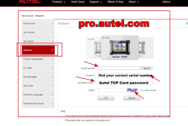 Autel Maxisys MS908P / MS908S Pr / MaxiSYS Pro 1 Year Update Service TCP Card - Image 2