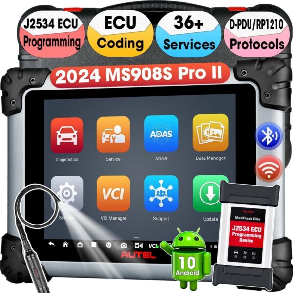 Autel MaxiSys MS908S PRO II as Elite J2534 programming Diagnostic Scan Tool 2024