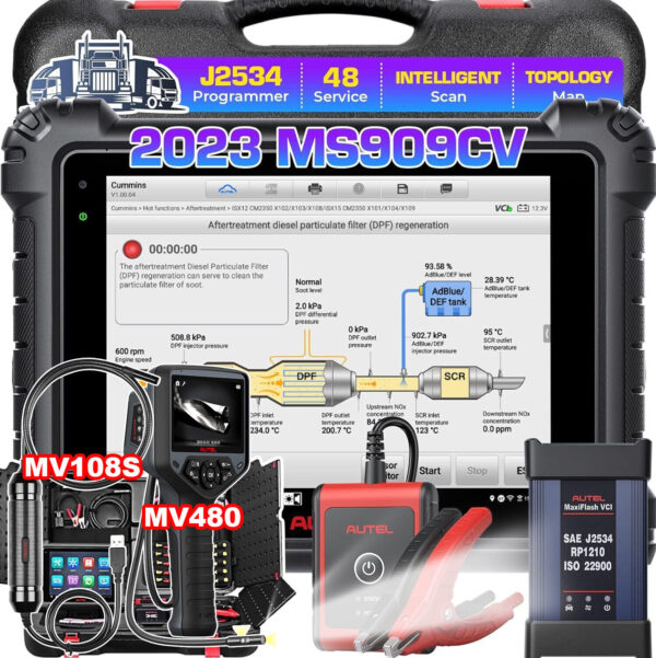 Autel MaxiSys MS909CV Scanner: 2024 Heavy Truck Tool Updated of MS906CV MS908CV