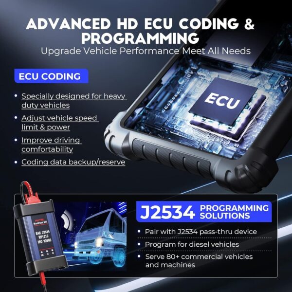 Autel MaxiSys MS909CV Scanner: 2024 Heavy Truck Tool Updated of MS906CV MS908CV - Image 5