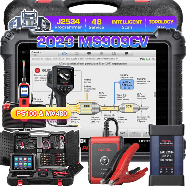 Autel MaxiSYS MS909CV Upgraded MS908CV Heavy Duty Truck Diagnostic programming