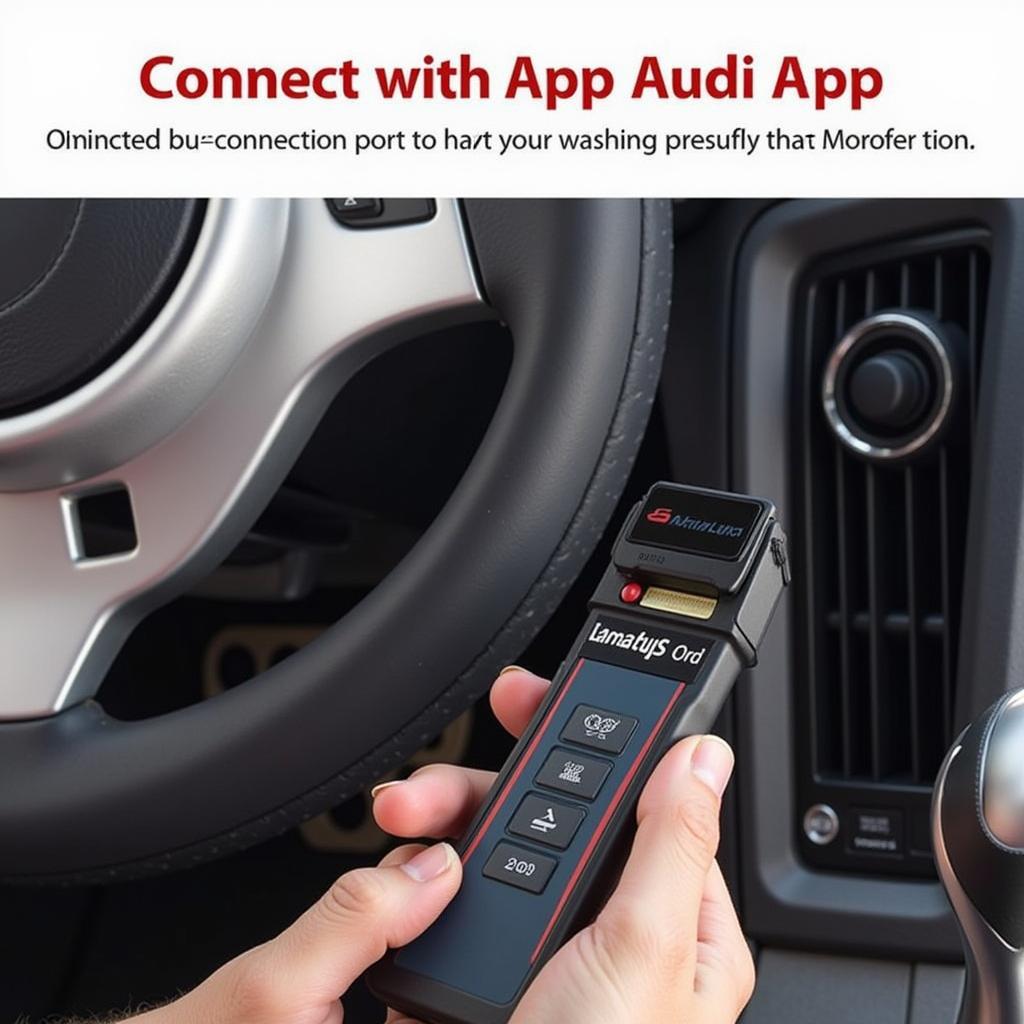 Autel MaxiSys Pro Connected to Audi OBD2 Port