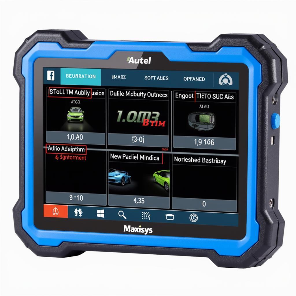 Autel Maxisys Scan Tool Interface