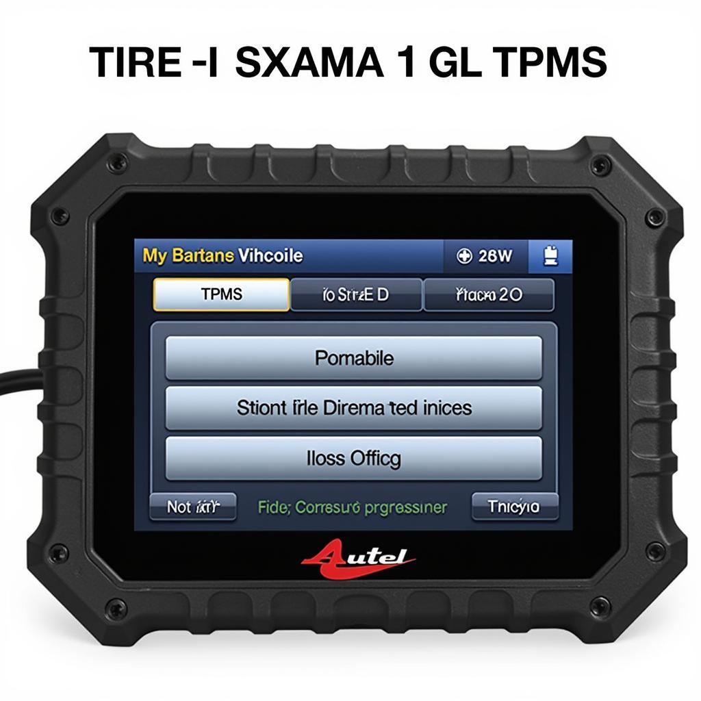 Autel MaxiSys TPMS Programming Diagnostic Screen