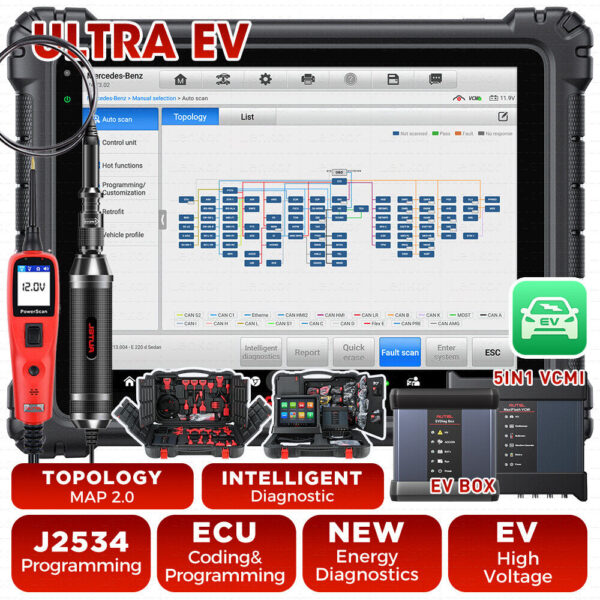 Autel MaxiSys Ultra EV Intelligent Diagnostic Scanner Programming Up of MS909