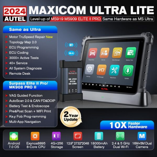 Autel Maxisys Ultra Lite As Ultra Intelligent Diagnostic Tool Pr0gramming C0ding - Image 3