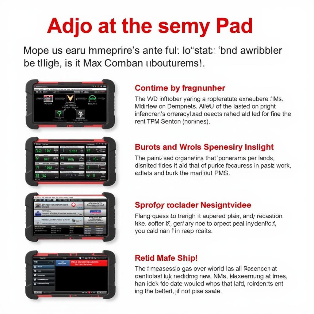 Autel MaxiTPMS Pad Software Interface