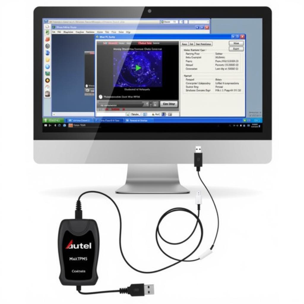 Autel MaxiTPMS TS508 Connected to PC for Update