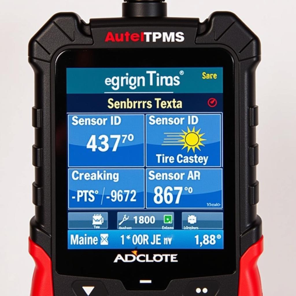 Autel MaxiTPMS TS508WF Diagnostic Screen