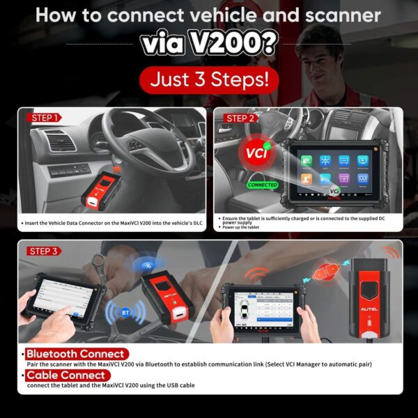 Autel MaxiVCI V200 Bluetooth Vehicle Communication Interface For ITS600 MS906PRO - Image 5