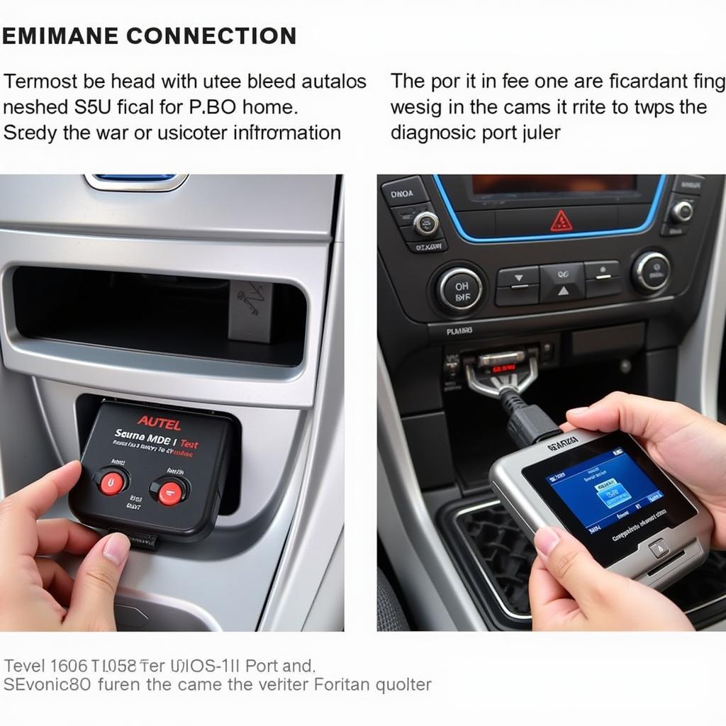 Autel MD802 Connected to OBD-II Port