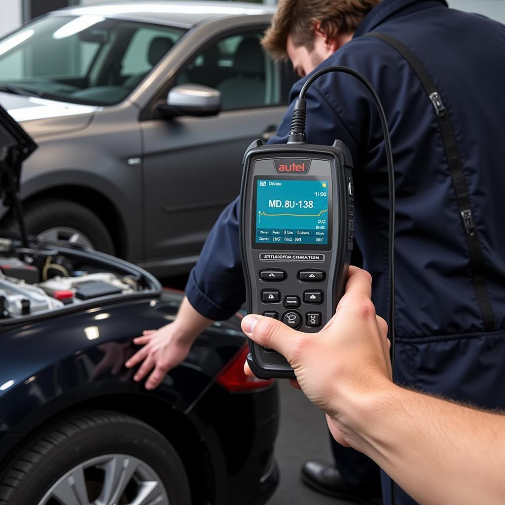 Autel MD802 Diagnostic Scanner in Use