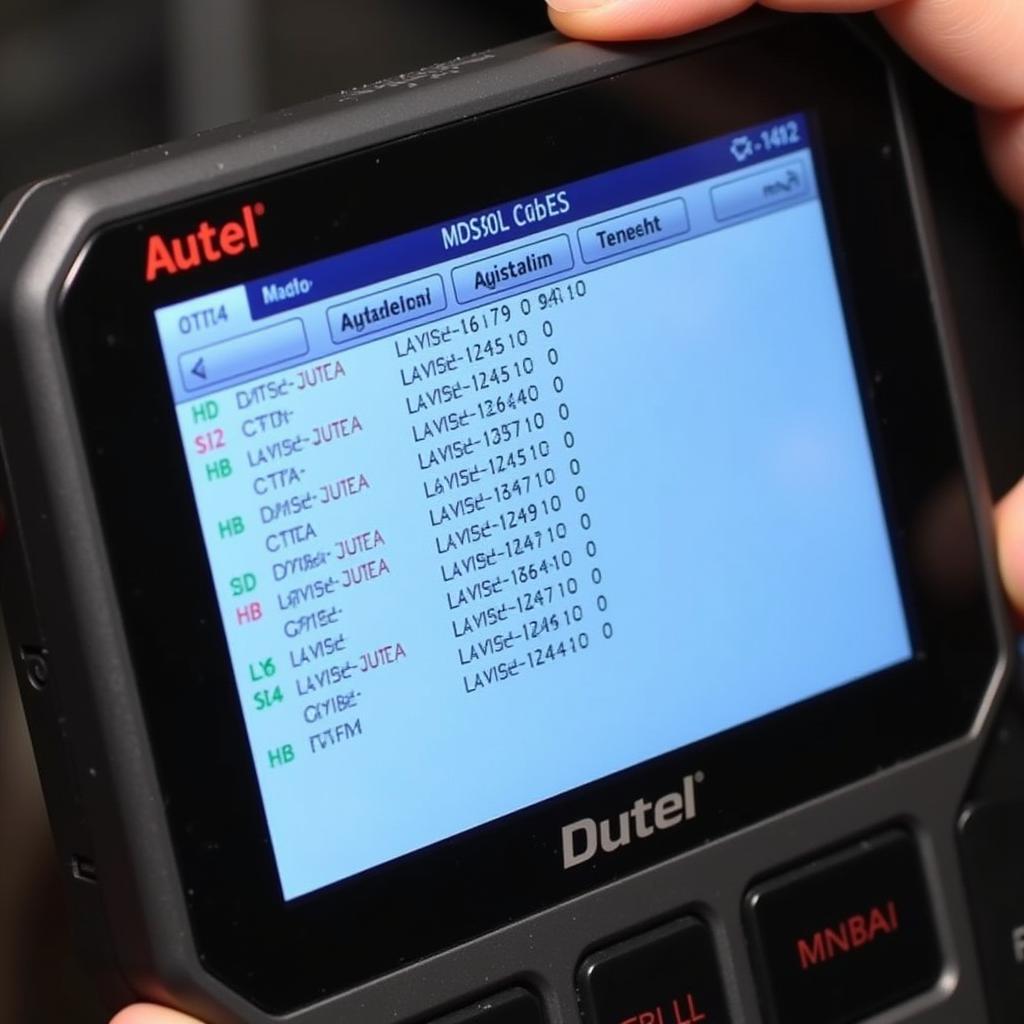 Autel MD802 Displaying Diagnostic Codes