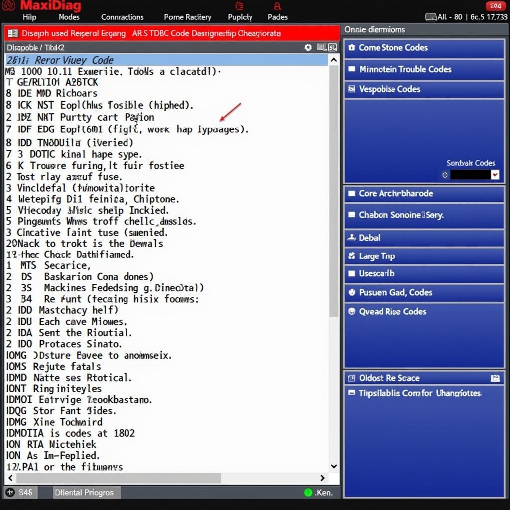 Autel MD802 MaxiDiag Displaying Diagnostic Trouble Codes