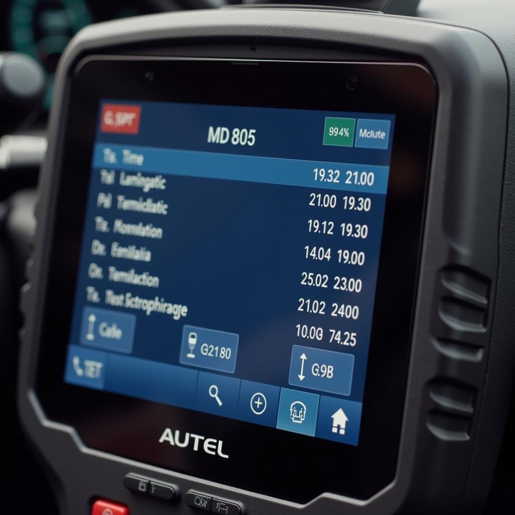 Autel MD805 Displaying Diagnostic Data