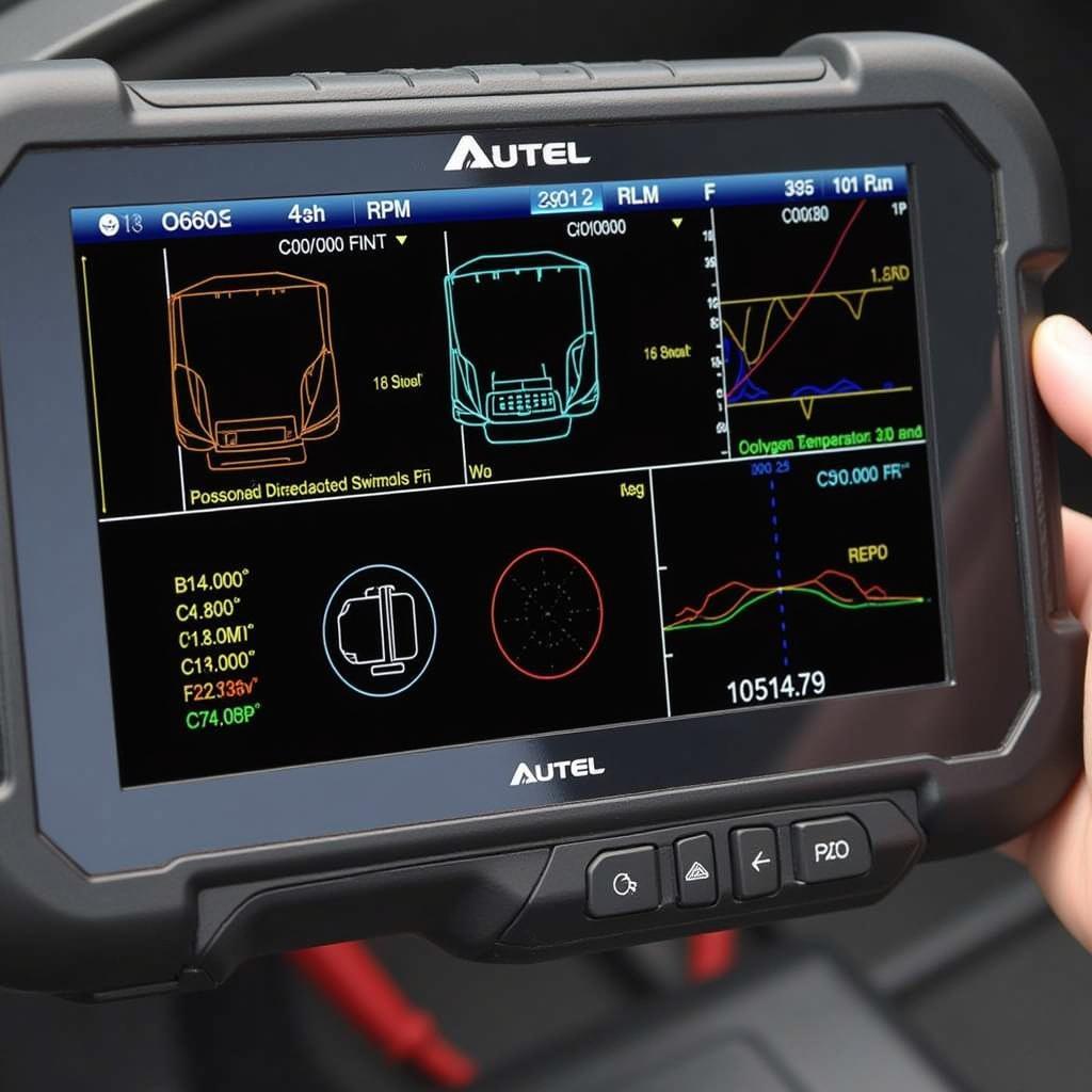 Autel MD805 Displaying Live Data