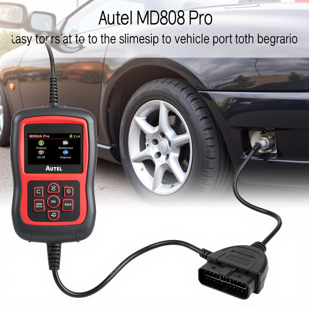 Autel MD808 Pro Connected to Vehicle