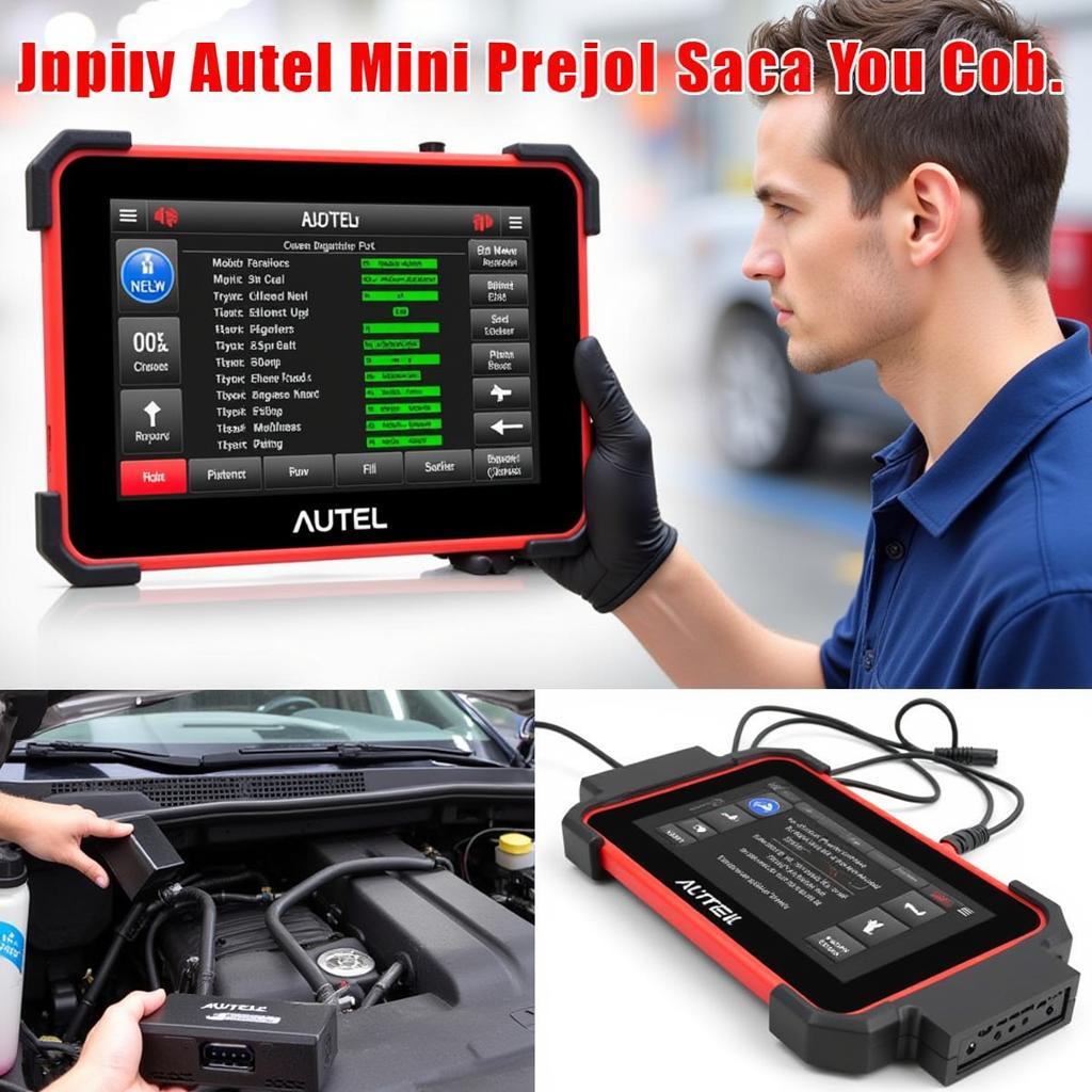 Autel Mini Pad Performing Diagnostics