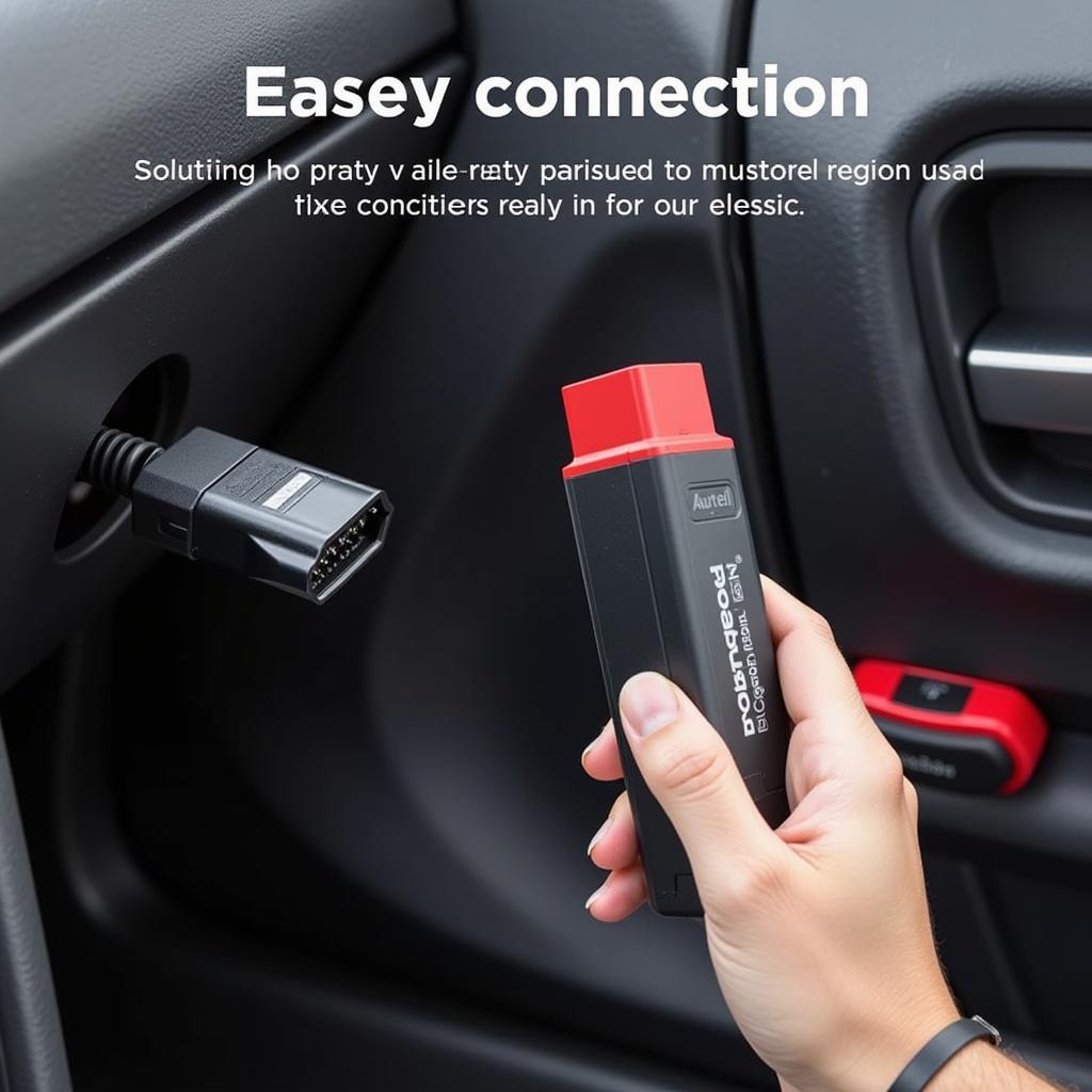 Autel MK508 Connected to OBD2 Port