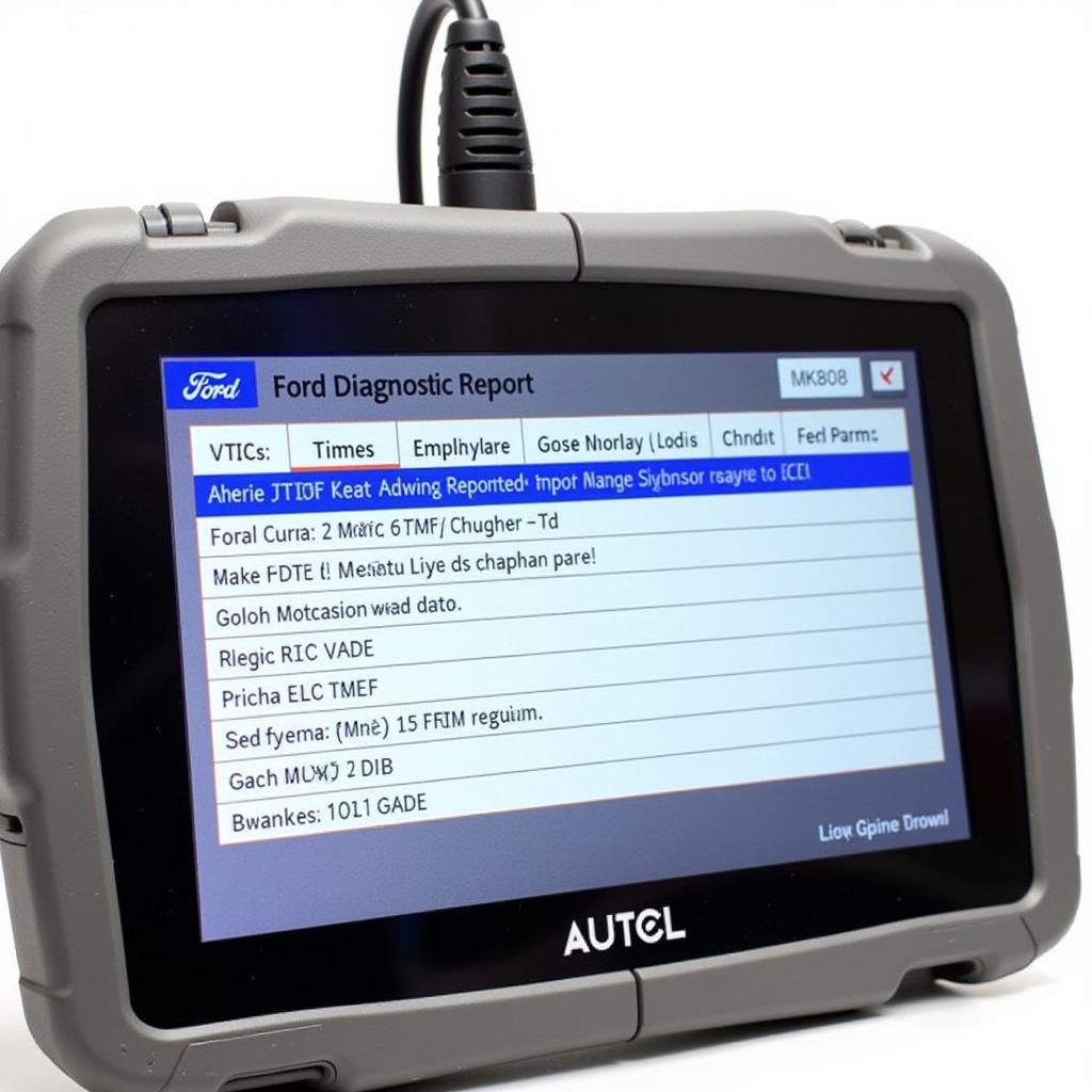 Autel MK808 Generating Diagnostic Report for Ford Edge