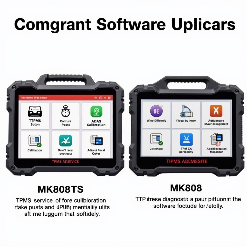 Autel MK808 vs MK808TS Software Interface Comparison