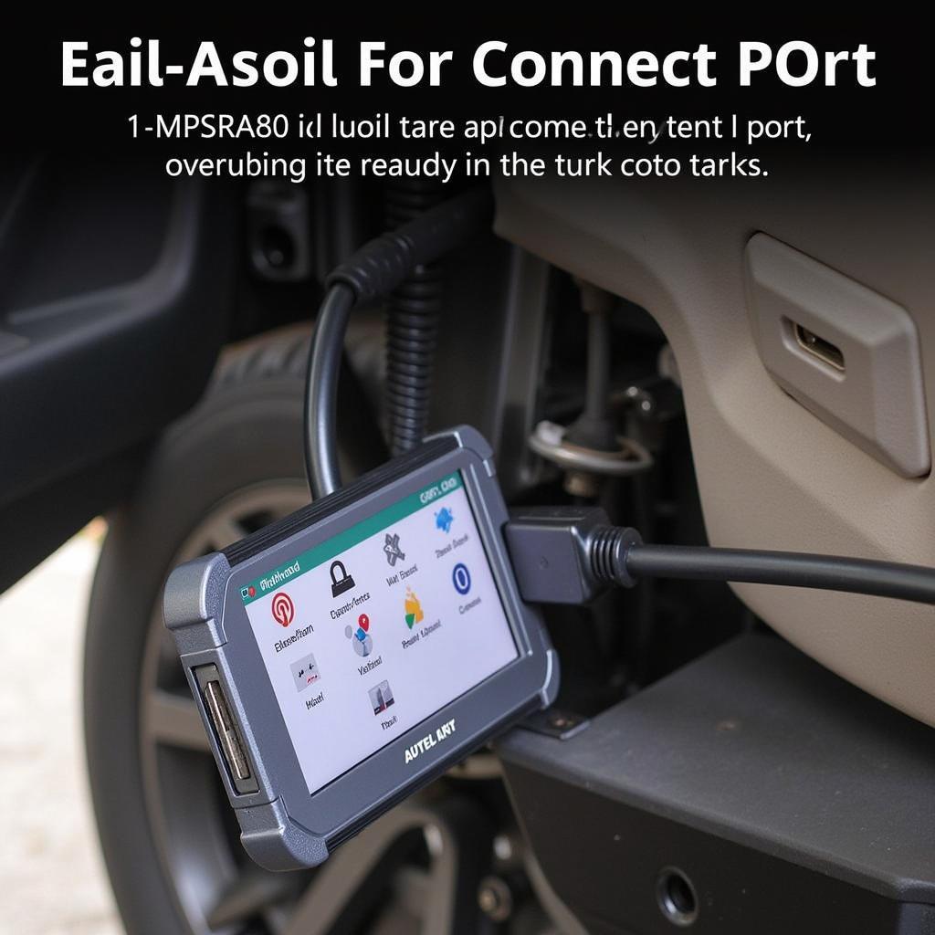 Autel MK808BT Connected to OBD2 Port