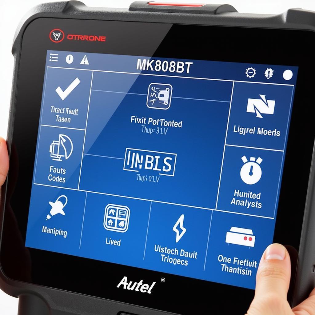 Autel MK808BT User Interface Displaying Diagnostic Information