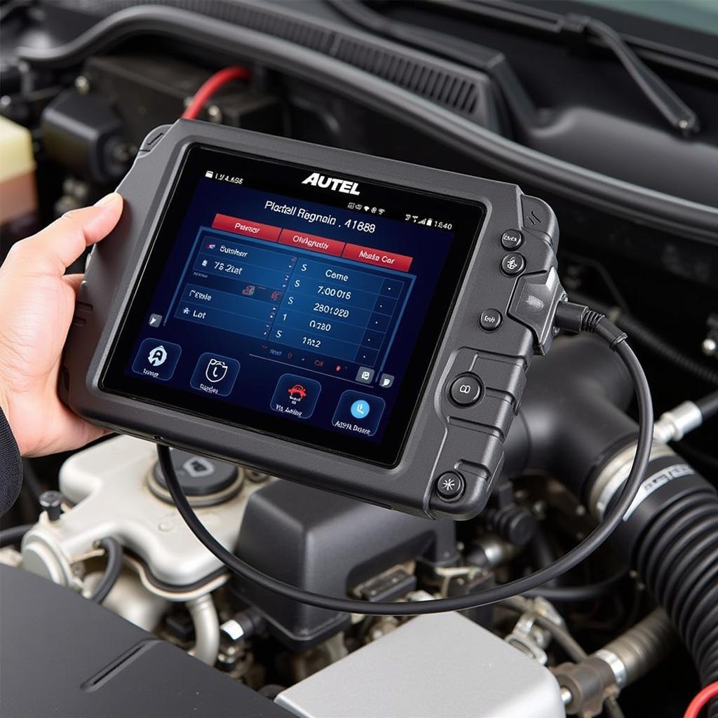 Autel MK808S Performing Diagnostics on a Vehicle