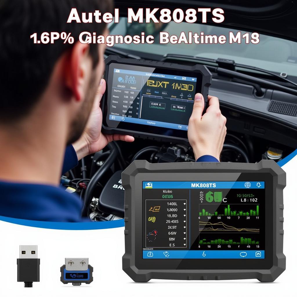 Autel MK808TS Diagnosing Engine Issues