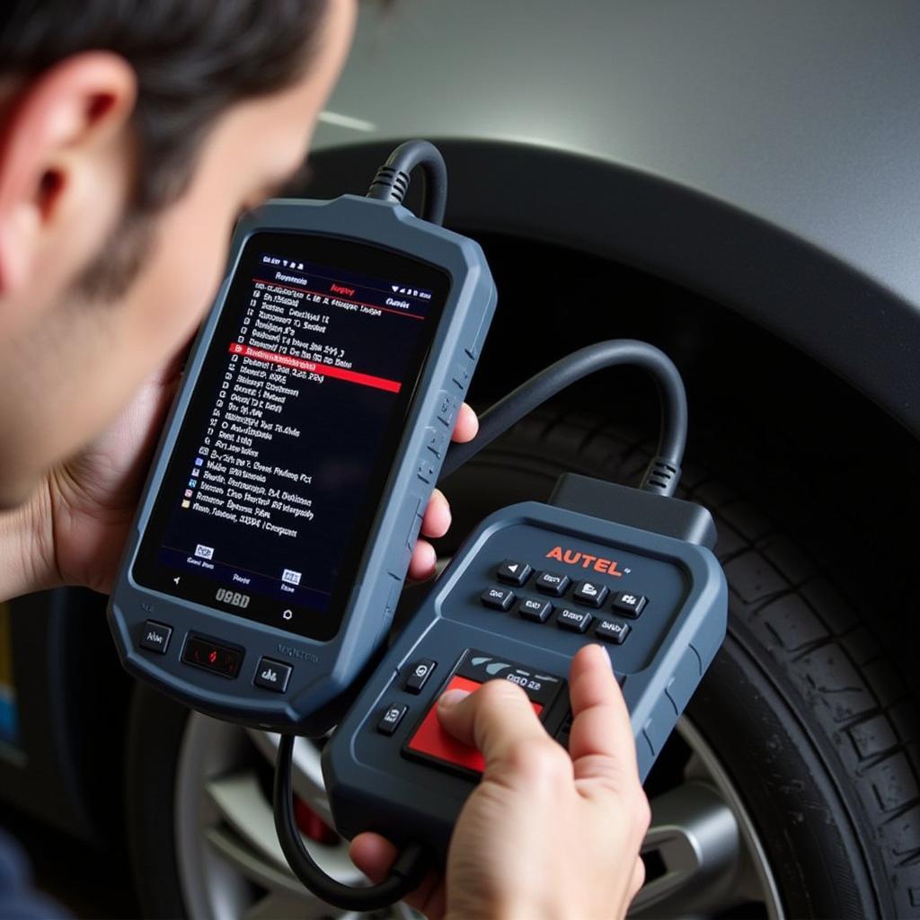 Autel MK808TS Performing Diagnostics