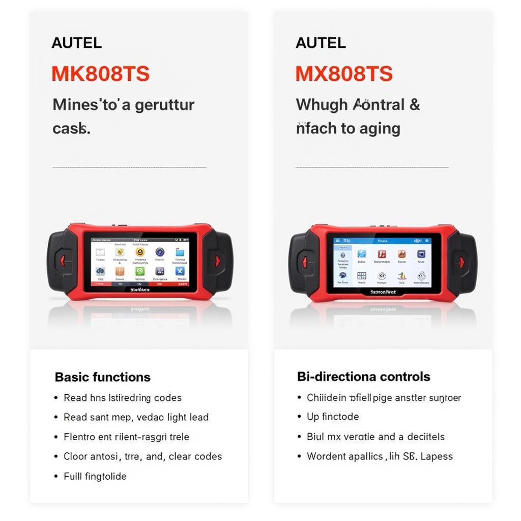 Autel MK808TS and MX808TS Diagnostic Capabilities Comparison