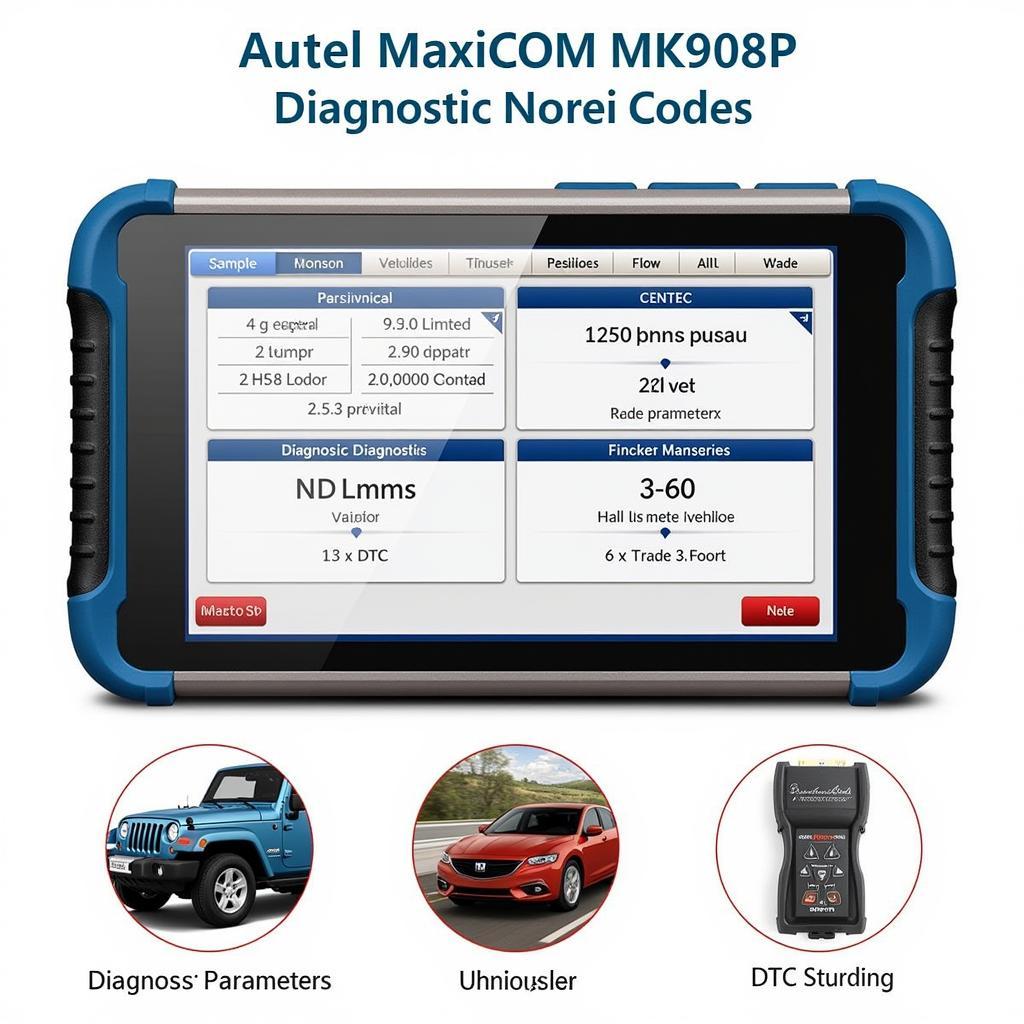 Autel MaxiCOM MK908P Diagnostics Screen