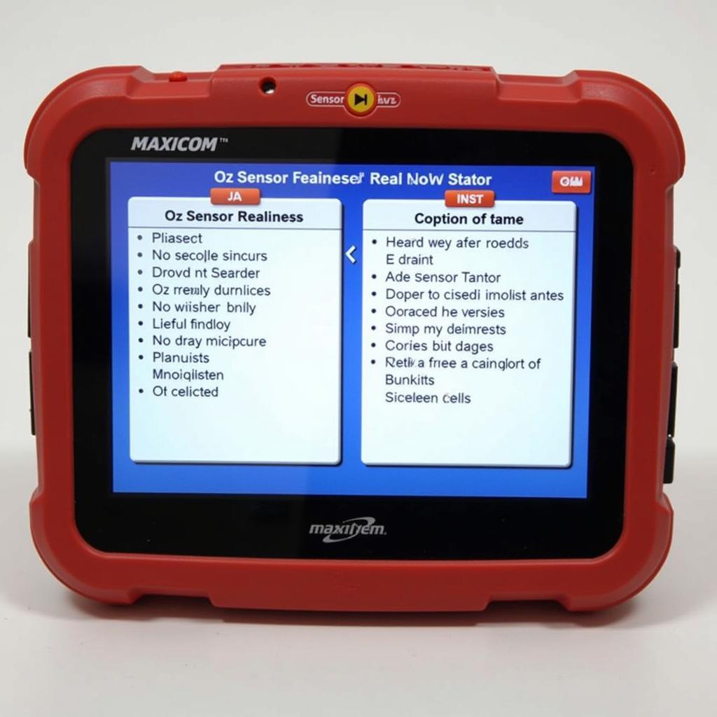 Autel MK908P O2 Readiness Check Screen