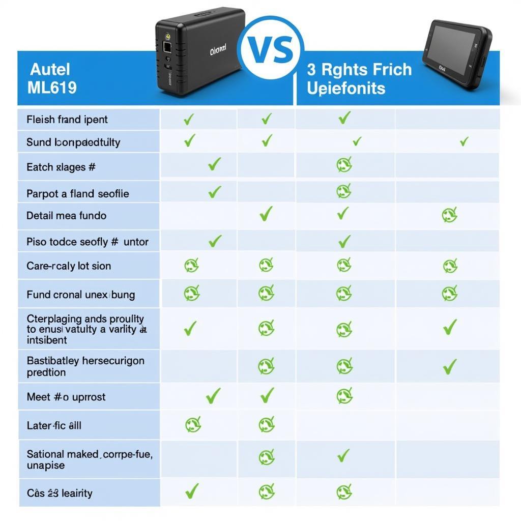 Autel ML619 vs BlueDriver Feature Comparison Table