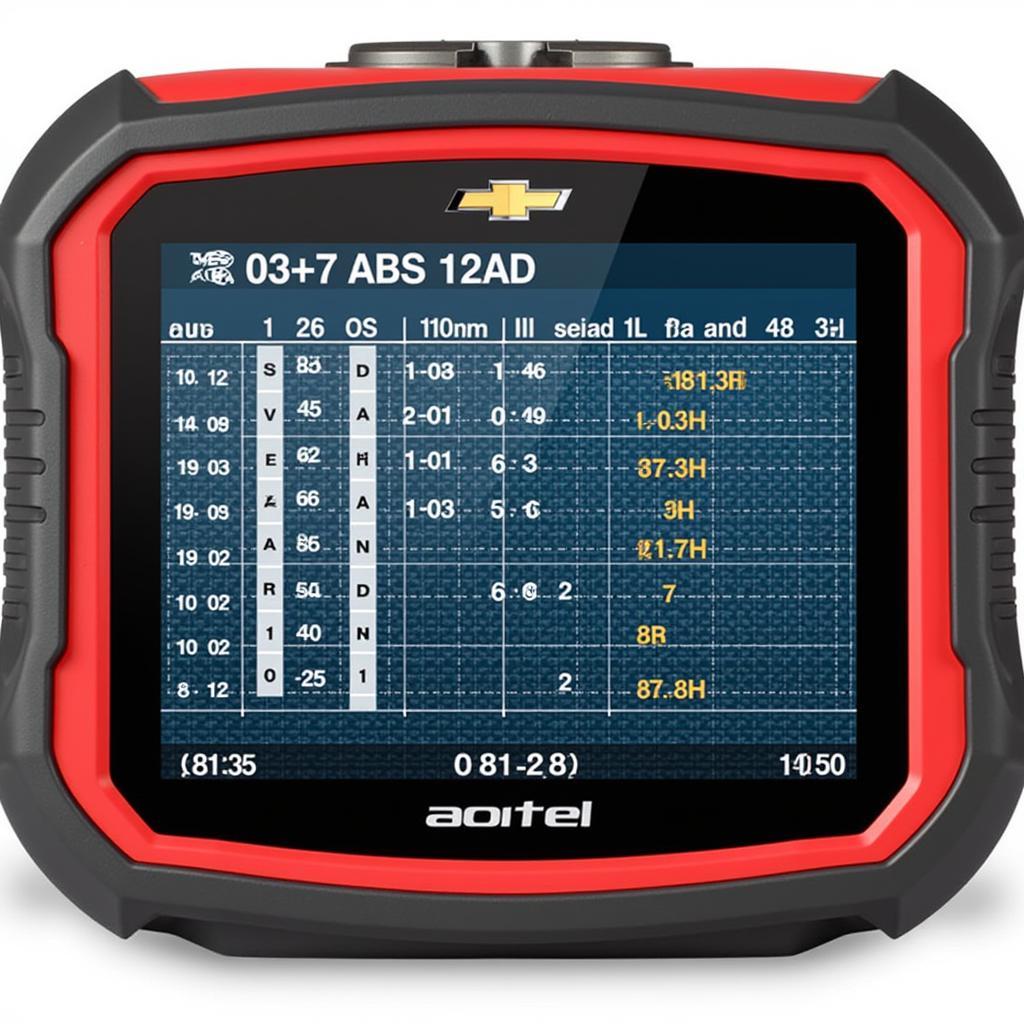 Autel MP808TS Displaying Chevy Cruze ABS Data