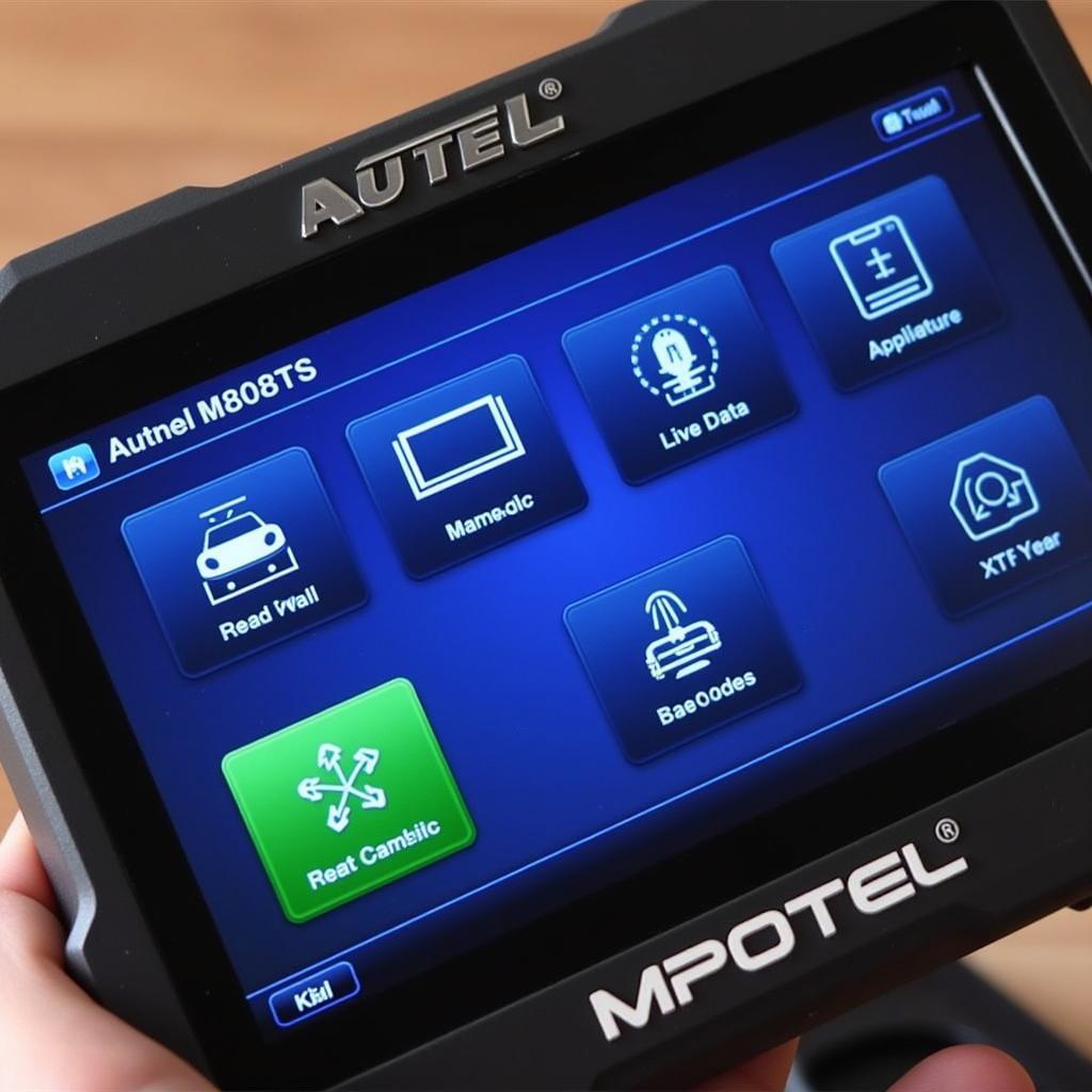 Autel MP808TS Main Menu Options